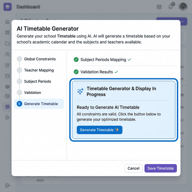 AI Timetable Generator